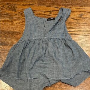 Fab'rik Women's Denim Blue Tank Top